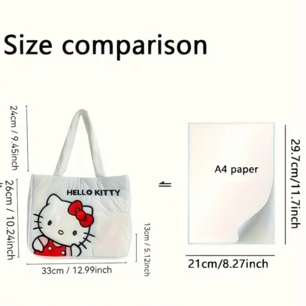 Hello Kitty White Puffy Tote Bag - Picture 2 of 2
